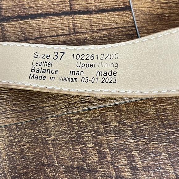 Dansko Leather Marjory Asymmetrical Strap Heeled Sandals Ivory/Tan EU37/US 6.5/7 - Picture 14 of 16